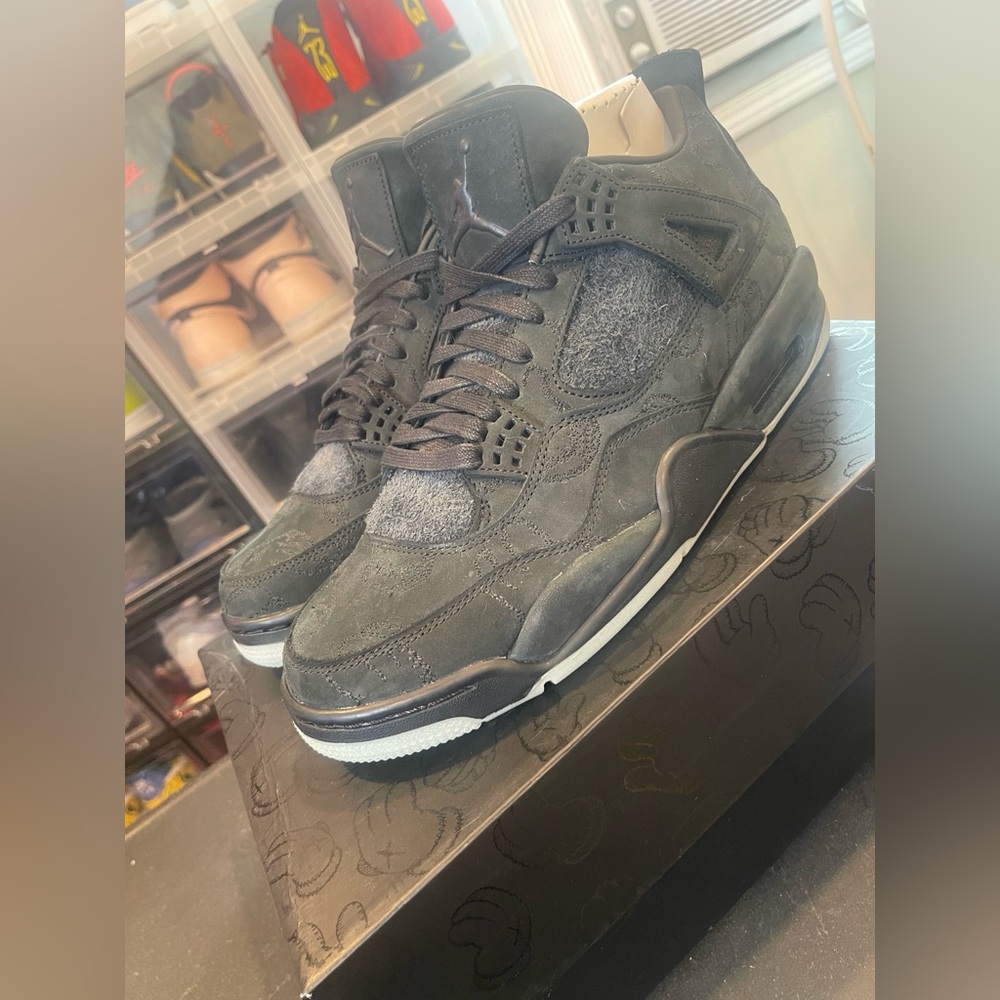 Air Jordan 4 Kaws 2017 Black Size 10.5